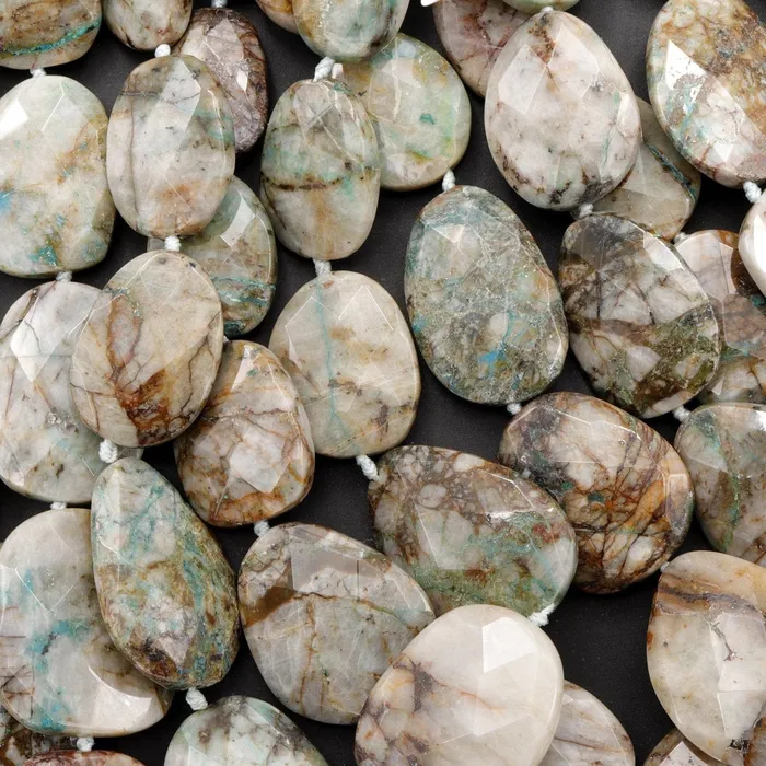 Intrinsic Trading Necklaces Graduated Faceted Natural Chrysocolla in Quartz Focal Pendant Beads Stunning Blue Strikes Designer Quality One of a Kind 17 Necklace Strand