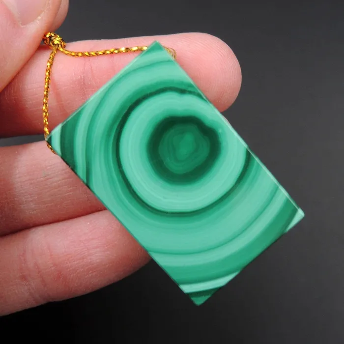 Intrinsic Trading Necklaces Natural Malachite Pendant Hand Cut Side Drilled Rectangle Pendant Focal Bead P1069 Intrinsic Trading Necklaces Natural Malachite Pendant Hand Cut Side Drilled Rectangle Pendant Focal Bead P1069
