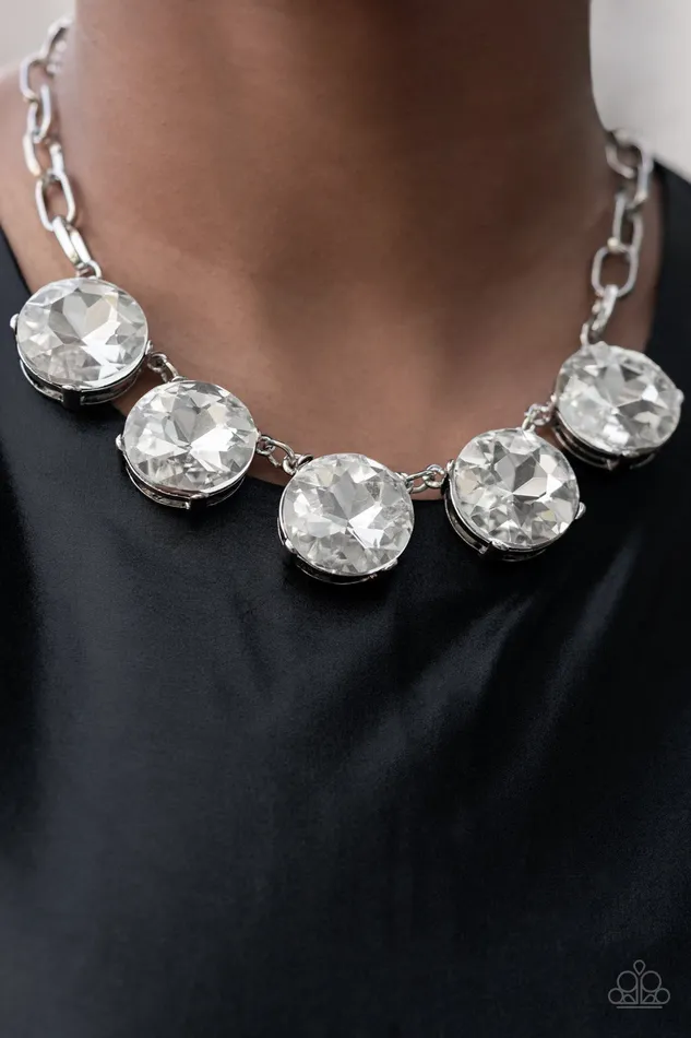 Limelight Luxury White Paparazzi Necklace All Eyes On U Jewelry Paparazzi Accessories Necklaces