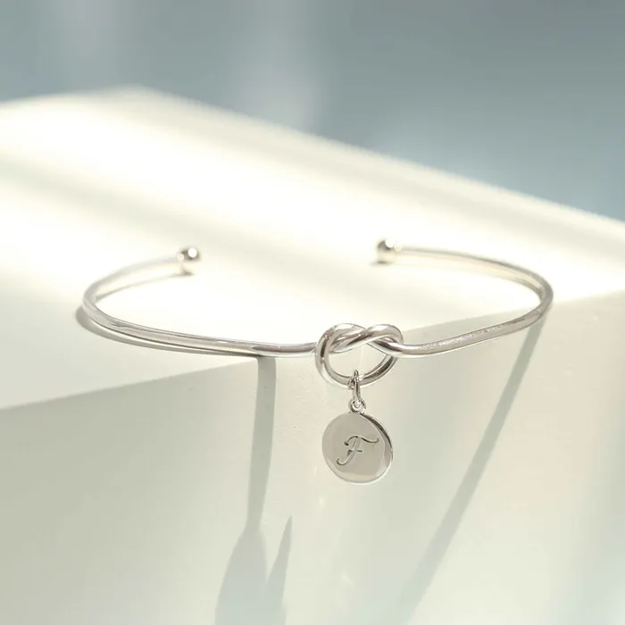 LOULOUROSE Bracelets Knotted Heart Charm Bracelet