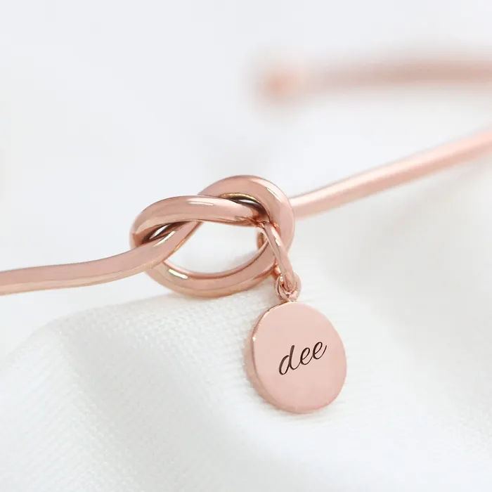 LOULOUROSE Bracelets Knotted Heart Charm Bracelet