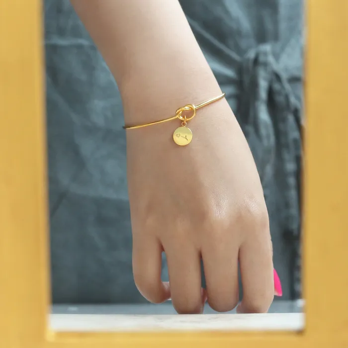 LOULOUROSE Bracelets Knotted Heart Charm Bracelet