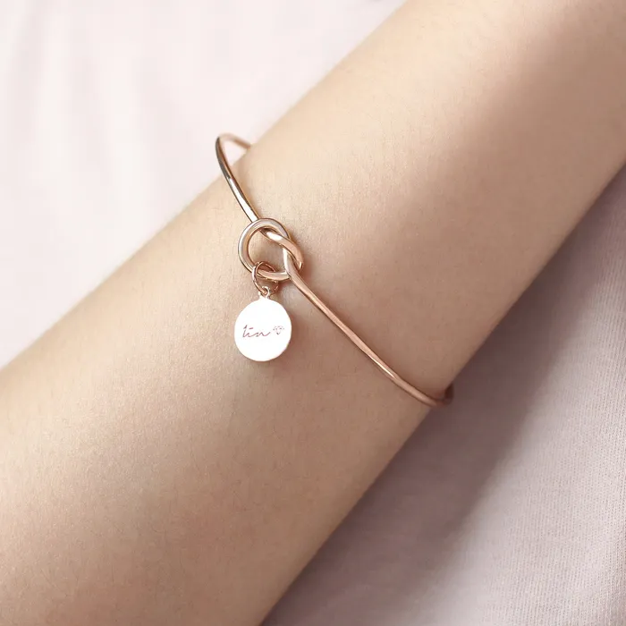 LOULOUROSE Bracelets Knotted Heart Charm Bracelet