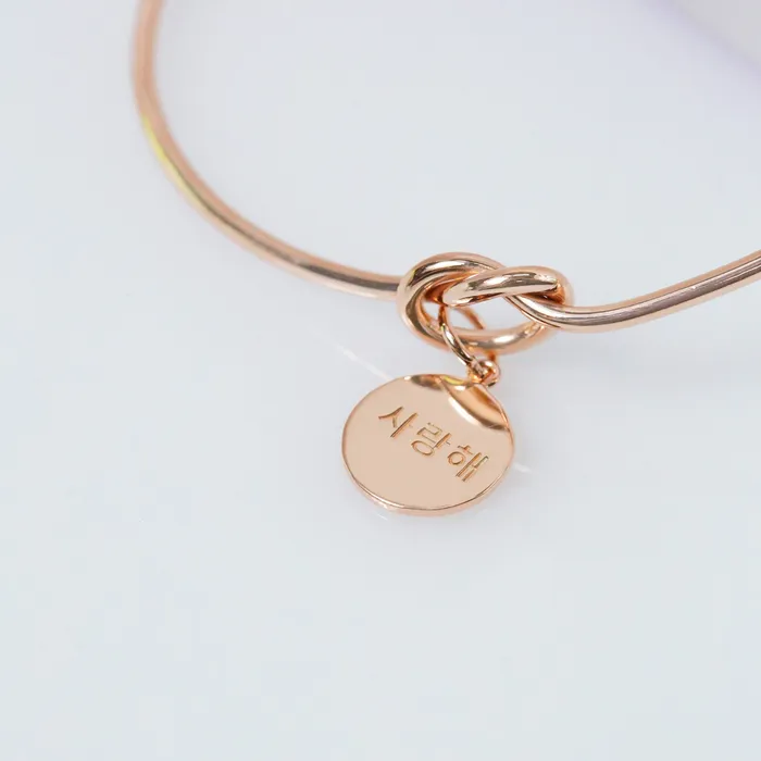 LOULOUROSE Bracelets Knotted Heart Charm Bracelet