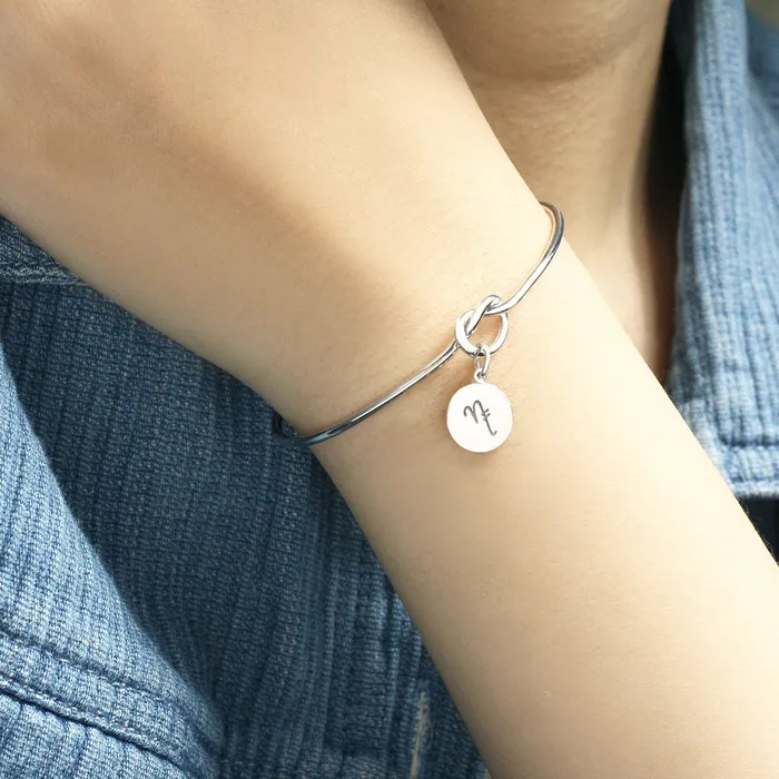 LOULOUROSE Bracelets Knotted Heart Charm Bracelet