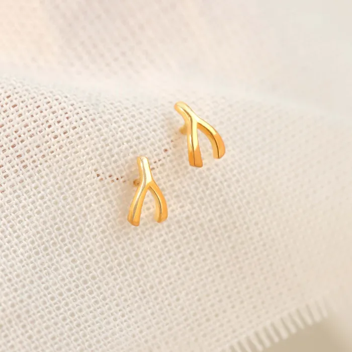 LOULOUROSE Earrings Wishbone Stud Earrings LOULOUROSE Earrings Wishbone Stud Earrings