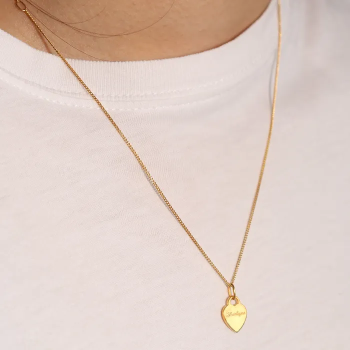 LOULOUROSE Necklaces Petite Heart Plaque Pendant