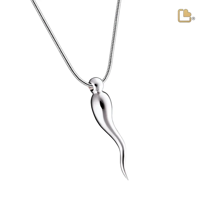 LoveUrns Treasure Necklaces Italian Horn Sterling Silver Cremation Pendant LoveUrns Treasure Necklaces Italian Horn Sterling Silver Cremation Pendant