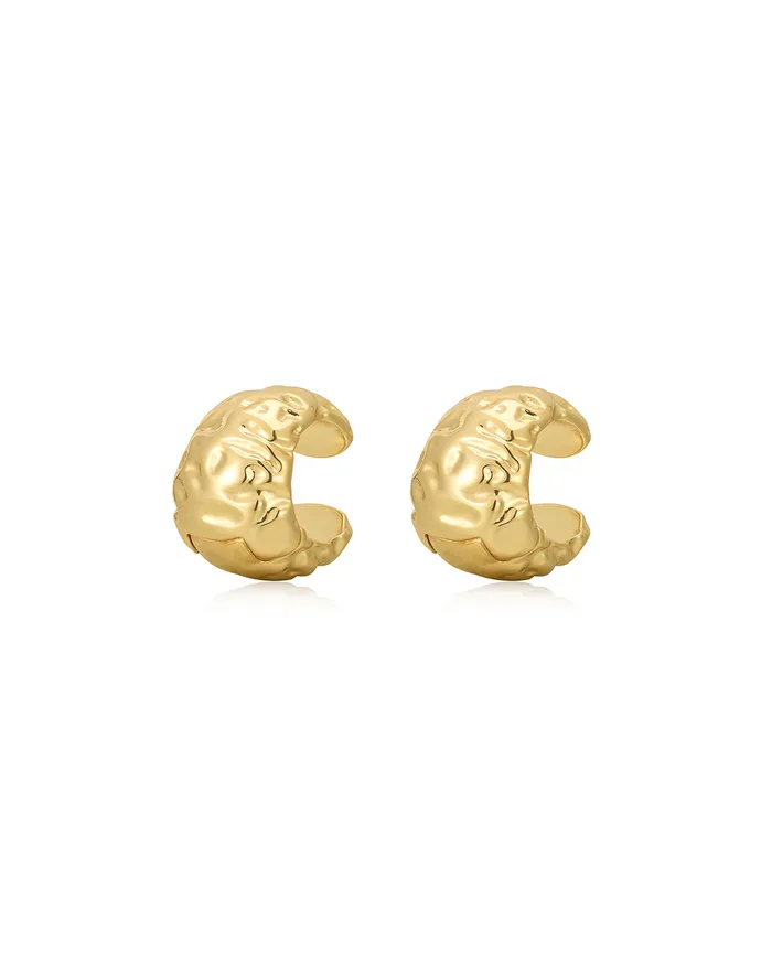 Luv Aj Earrings Molten Ear Cuff Set Gold