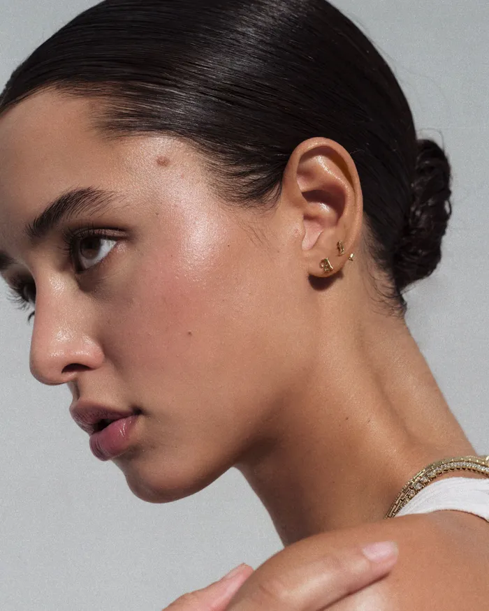 Luv Aj Fine Earrings The Initial Stud Earrings Old English