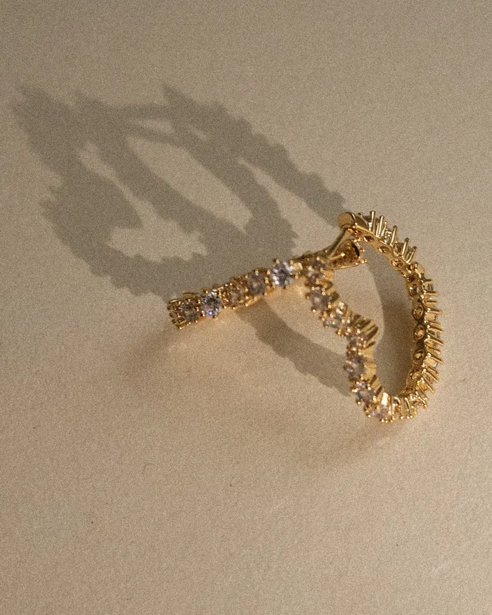 Luv Aj Necklaces Diamond Heart Bijoux Hoops Gold