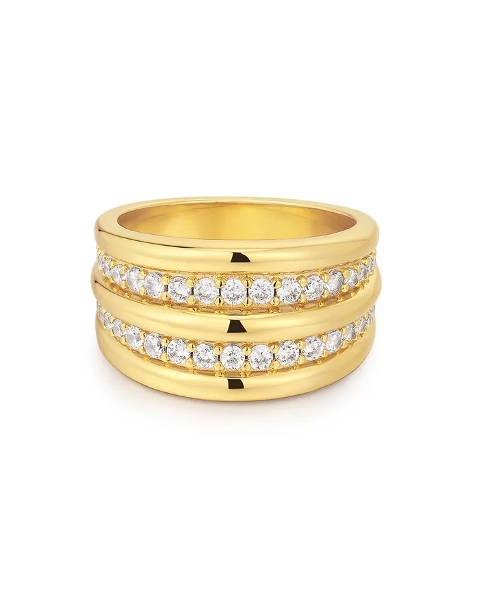 Luv Aj Rings The Pave Ridged Positano Ring