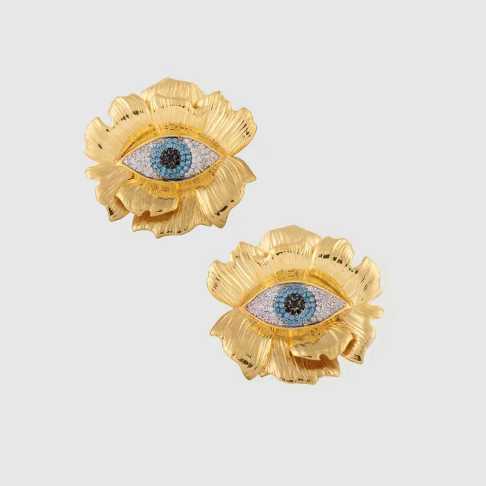 Naimah Earrings Evil Eye Flower Earrings