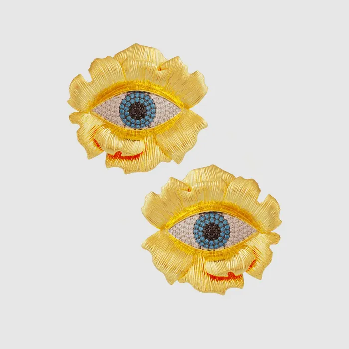 Naimah Earrings Evil Eye Flower Earrings
