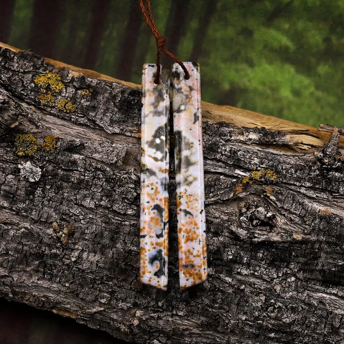 Natural Ocean Jasper Super Long Linear Spike Thin Rectangle Earring Pair Matched Gemstone Beads A2 Intrinsic Trading Earrings Natural Ocean Jasper Super Long Linear Spike Thin Rectangle Earring Pair Matched Gemstone Beads A2 Intrinsic Trading Earrings