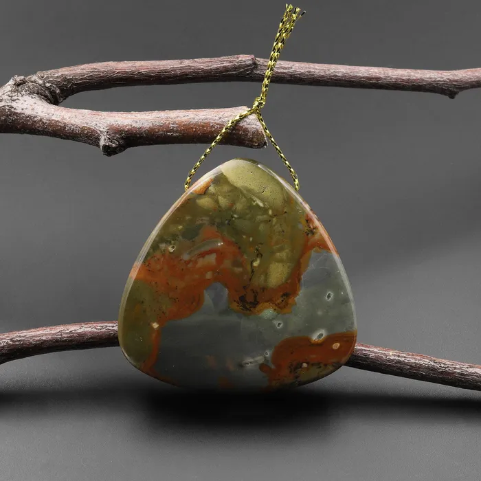 Natural Owyhee Picture Jasper Trianble Pendant Side Drilled A3 Intrinsic Trading Necklaces Natural Owyhee Picture Jasper Trianble Pendant Side Drilled A3 Intrinsic Trading Necklaces