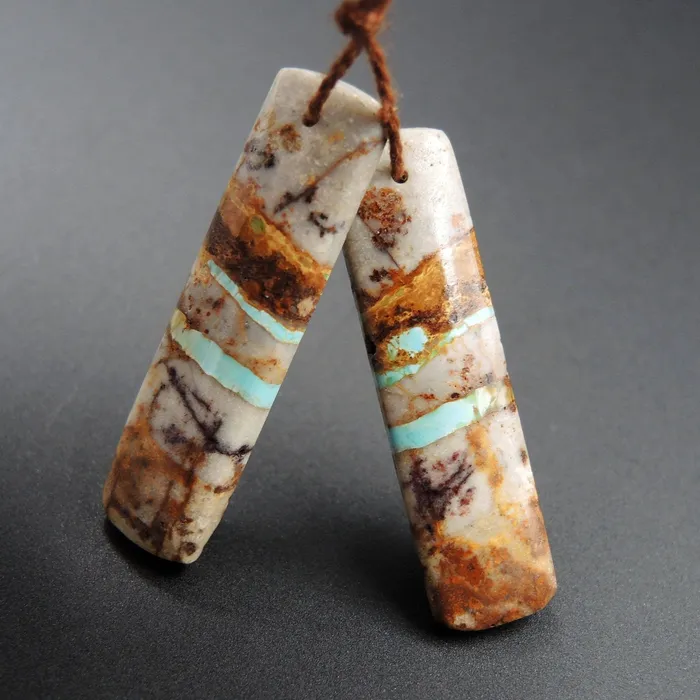 Natural Turquoise From Royston Nevada Cabochon Cab Pair Drilled Matched Earrings Bead Pair E1861 Intrinsic Trading Earrings Natural Turquoise From Royston Nevada Cabochon Cab Pair Drilled Matched Earrings Bead Pair E1861 Intrinsic Trading Earrings