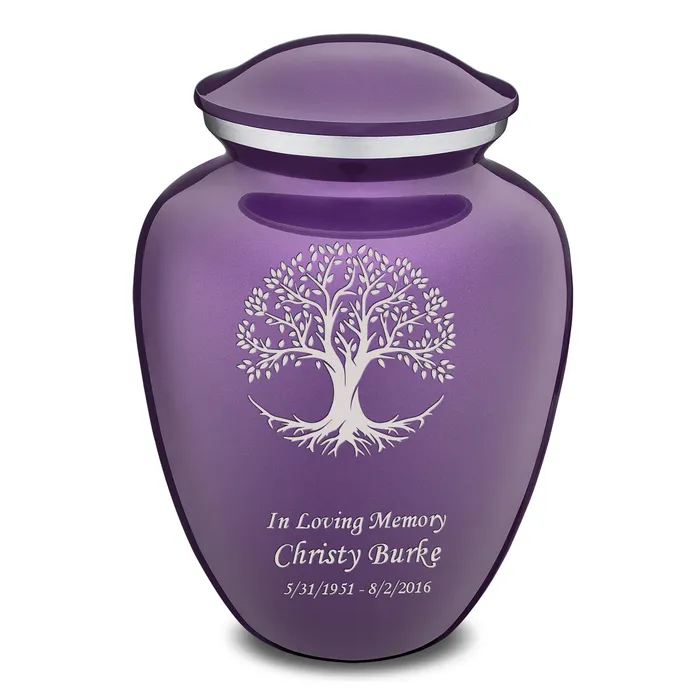 Necklaces Adult Embrace Purple Tree of Life Cremation Urn GetUrns