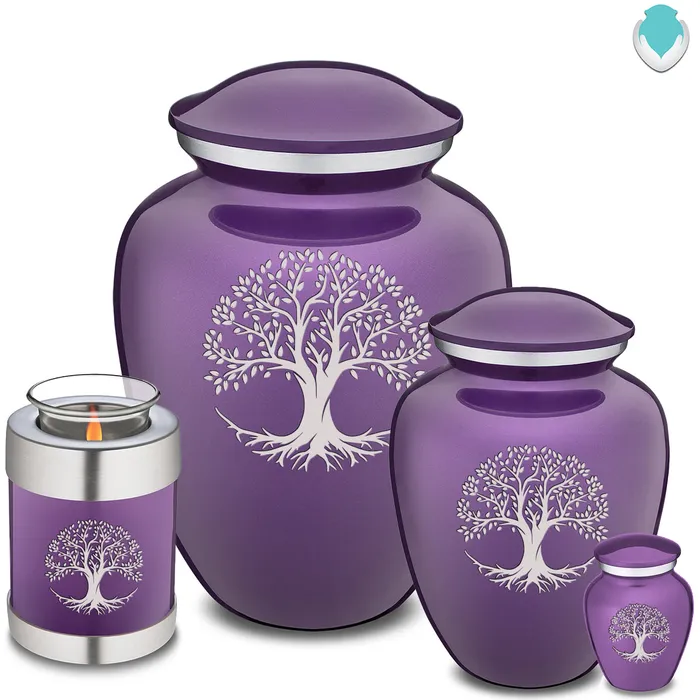 Necklaces Adult Embrace Purple Tree of Life Cremation Urn GetUrns