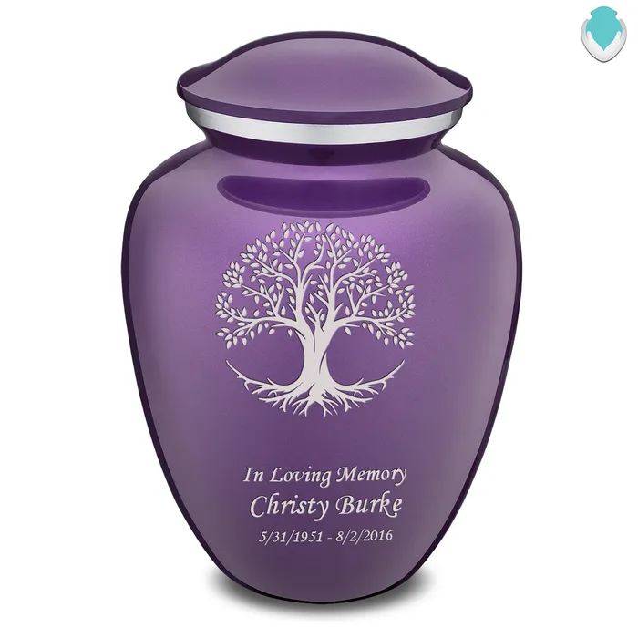 Necklaces Adult Embrace Purple Tree of Life Cremation Urn GetUrns