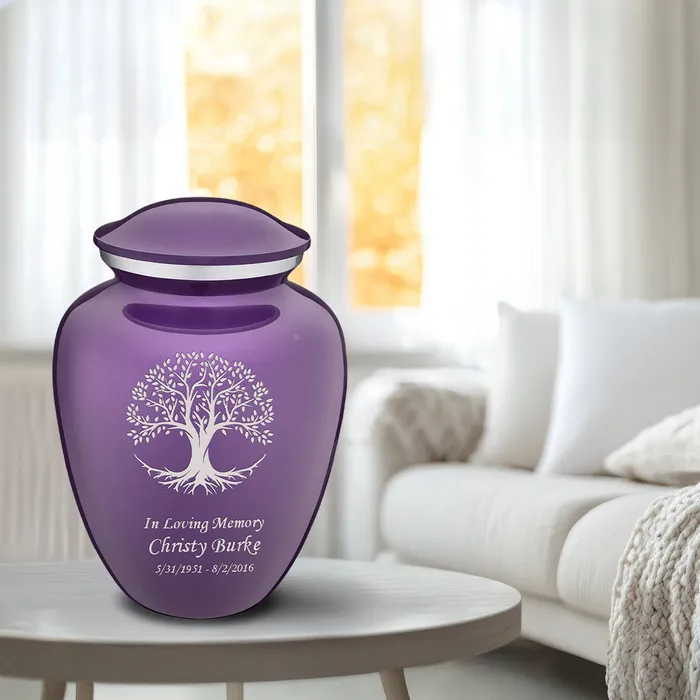 Necklaces Adult Embrace Purple Tree of Life Cremation Urn GetUrns