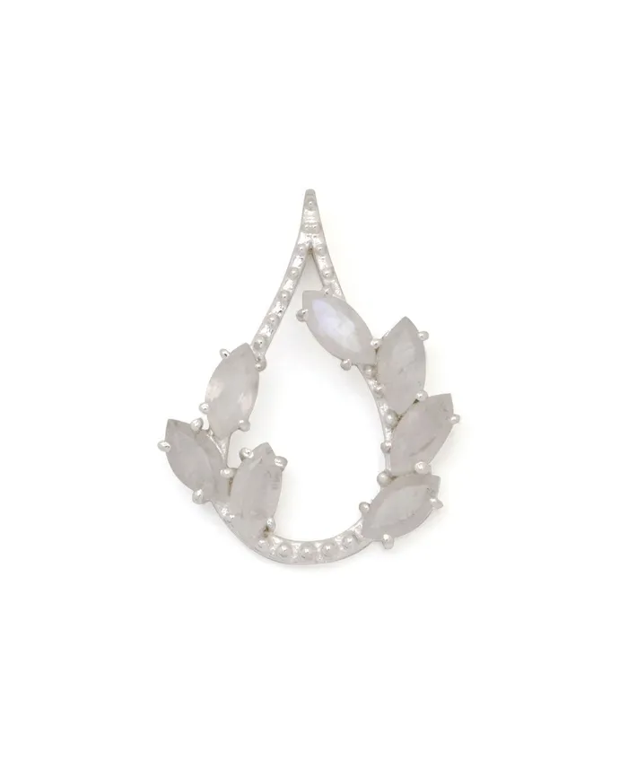 Necklaces Buddha Groove Sterling Silver Moonstone Vine Pendant