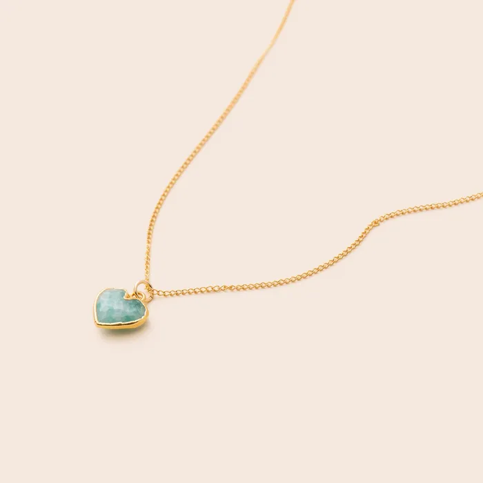Necklaces Gemlet Amazonite Heart Necklace Necklaces Gemlet Amazonite Heart Necklace