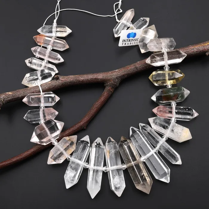 Necklaces Intrinsic Trading AAA Rare Natural Red Phantom Rock Quartz Beads Double Terminated Gemstone Points Drilled Lodalite Pendant 155 Strand 69A3 Necklaces Intrinsic Trading AAA Rare Natural Red Phantom Rock Quartz Beads Double Terminated Gemstone Points Drilled Lodalite Pendant 155 Strand 69A3