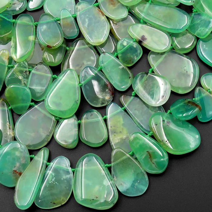 Necklaces Intrinsic Trading Natural Australian Green Chrysoprase Beads Freeform Teardrop Petal Focal Pendant Side Drilled Gemstone 155 Strand Necklaces Intrinsic Trading Natural Australian Green Chrysoprase Beads Freeform Teardrop Petal Focal Pendant Side Drilled Gemstone 155 Strand