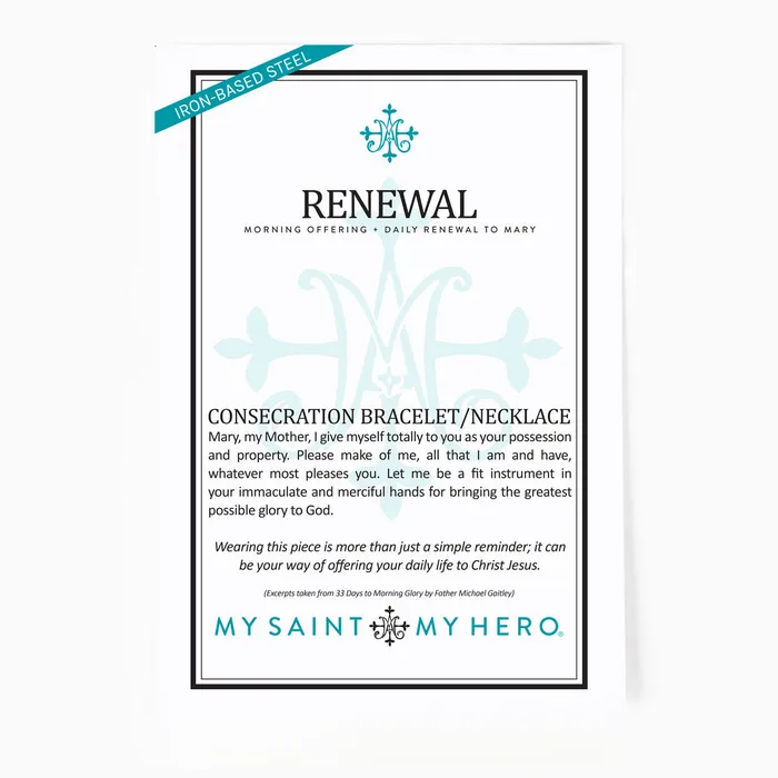 Renewal Consecration Necklace My Saint My Hero Necklaces
