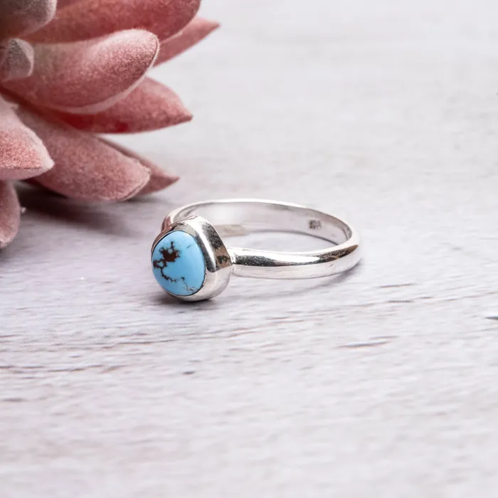 Rings InnerVision Crystals Golden Hill Turquoise Ring 65mm Size 8 925 Silver