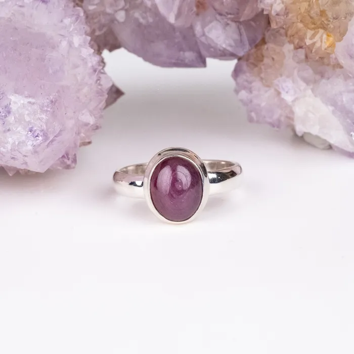Rings InnerVision Crystals Ruby Ring 10x8mm Size 8 925 Silver