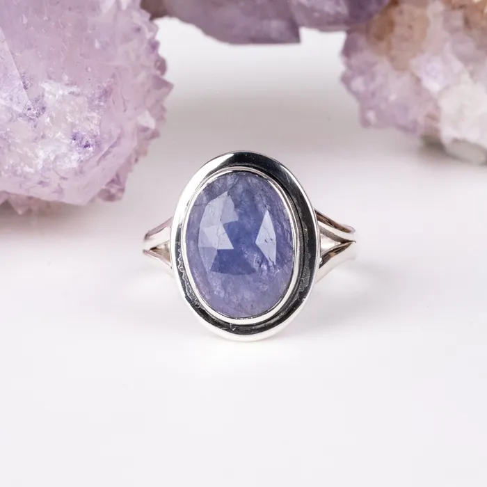 Rings InnerVision Crystals Tanzanite Ring 14x10mm Size 8 925 Silver