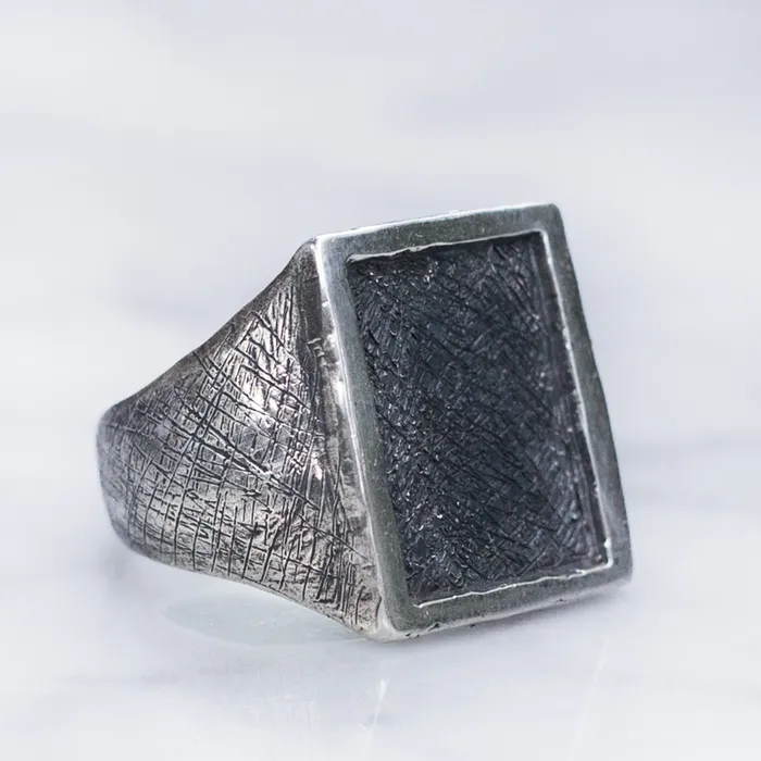 Rings Jess Zabala Jewelry RECTANGLE RING 925 STERLING SILVER