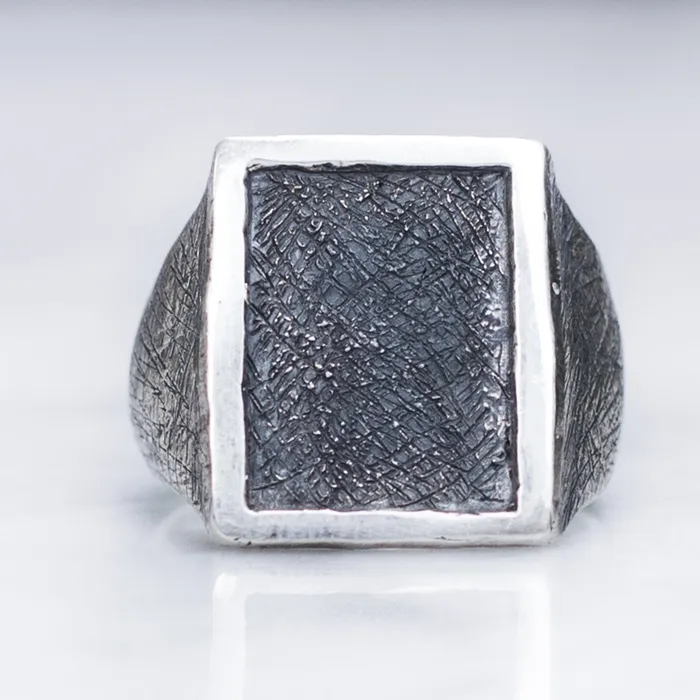 Rings Jess Zabala Jewelry RECTANGLE RING 925 STERLING SILVER
