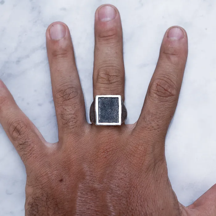 Rings Jess Zabala Jewelry RECTANGLE RING 925 STERLING SILVER