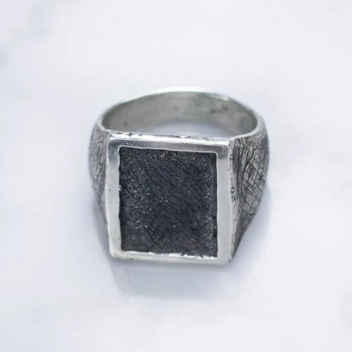 Rings Jess Zabala Jewelry RECTANGLE RING 925 STERLING SILVER