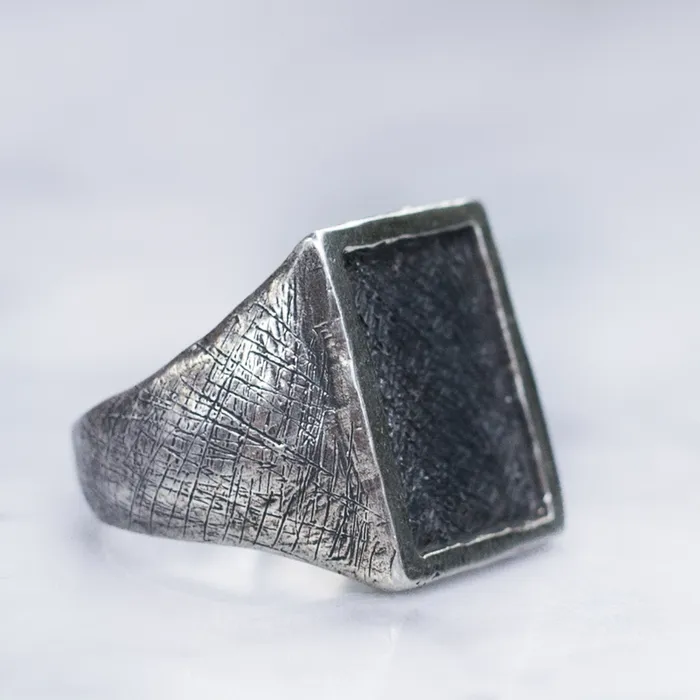 Rings Jess Zabala Jewelry RECTANGLE RING 925 STERLING SILVER