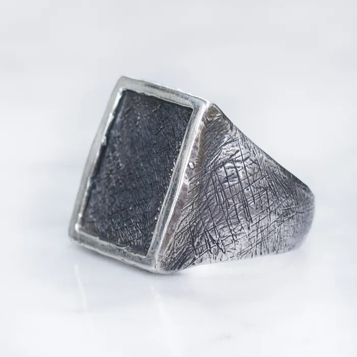 Rings Jess Zabala Jewelry RECTANGLE RING 925 STERLING SILVER
