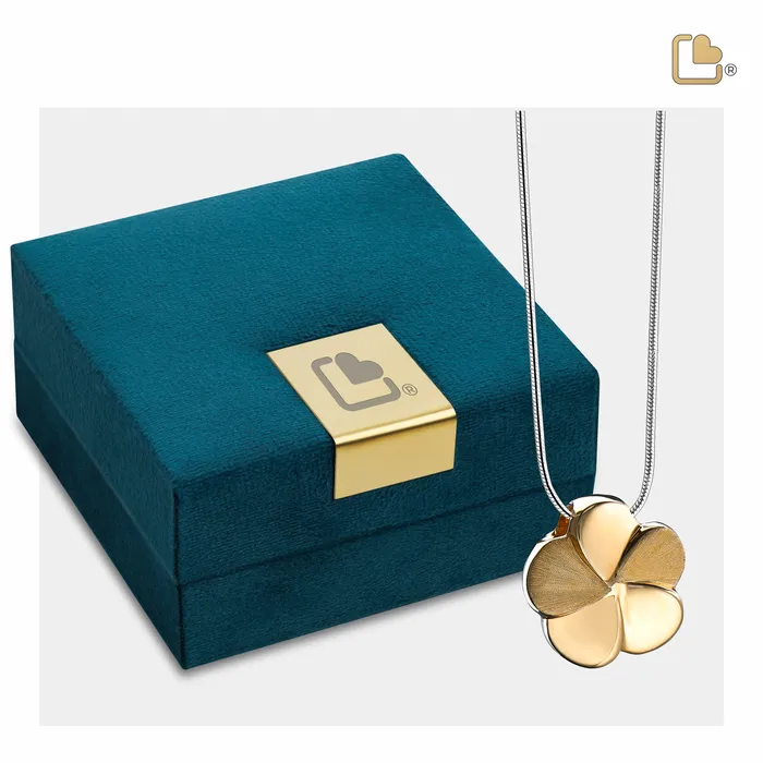 Rings LoveUrns Treasure Bloom Two Tone Gold Vermeil Cremation Pendant Rings LoveUrns Treasure Bloom Two Tone Gold Vermeil Cremation Pendant