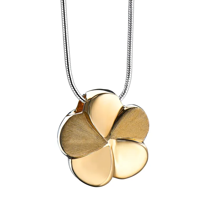 Rings LoveUrns Treasure Bloom Two Tone Gold Vermeil Cremation Pendant Rings LoveUrns Treasure Bloom Two Tone Gold Vermeil Cremation Pendant