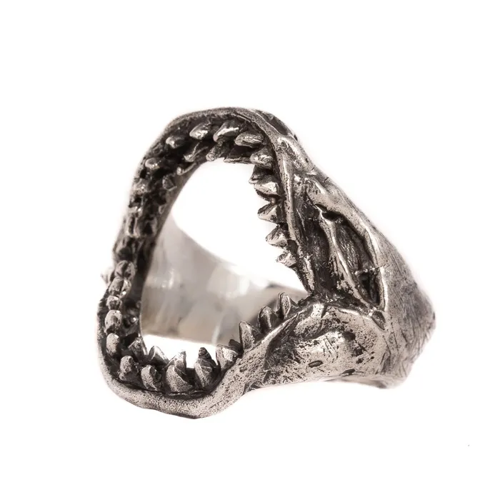 SHARK JAW RING 925 STERLING SILVER Jess Zabala Jewelry Rings
