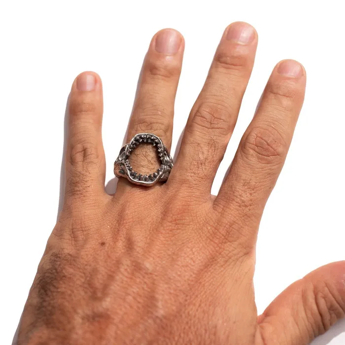 SHARK JAW RING 925 STERLING SILVER Jess Zabala Jewelry Rings