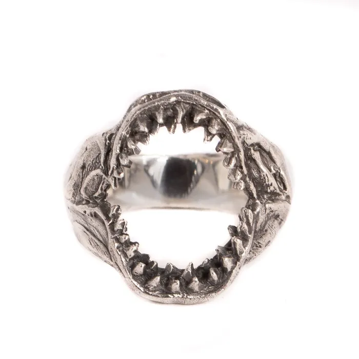 SHARK JAW RING 925 STERLING SILVER Jess Zabala Jewelry Rings