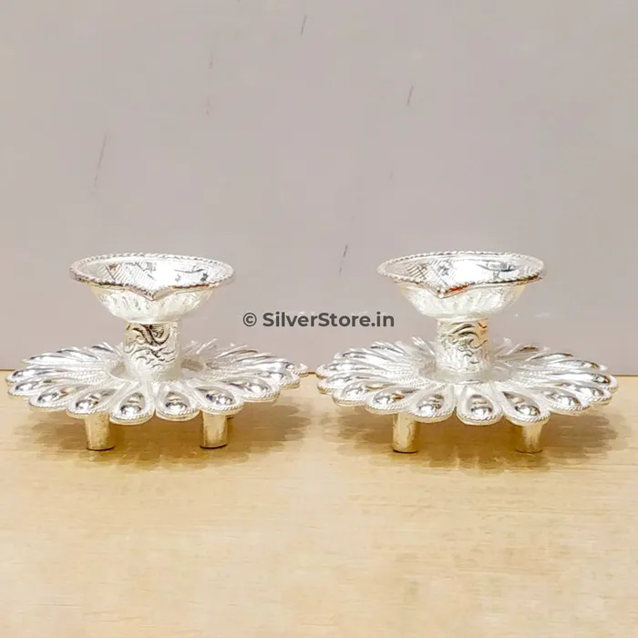 silversrorein Necklaces Silver Diya 925 silver Diya Pack of 2 silversrorein Necklaces Silver Diya 925 silver Diya Pack of 2