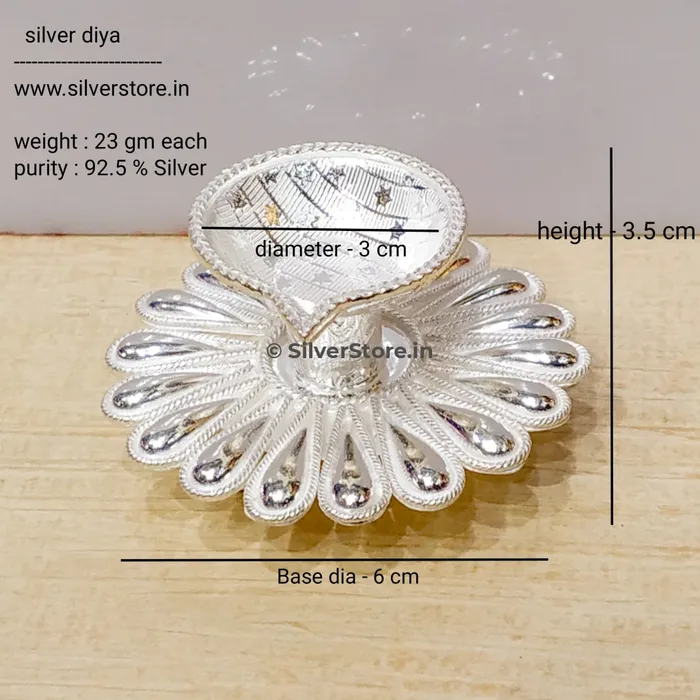 silversrorein Necklaces Silver Diya 925 silver Diya Pack of 2 silversrorein Necklaces Silver Diya 925 silver Diya Pack of 2