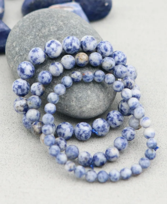 Sodalite Gemstone Bead Bracelet Buddha Groove Bracelets