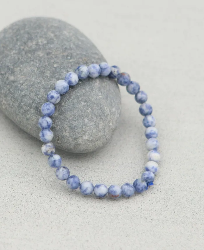 Sodalite Gemstone Bead Bracelet Buddha Groove Bracelets