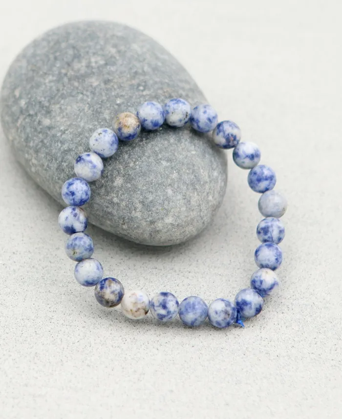 Sodalite Gemstone Bead Bracelet Buddha Groove Bracelets