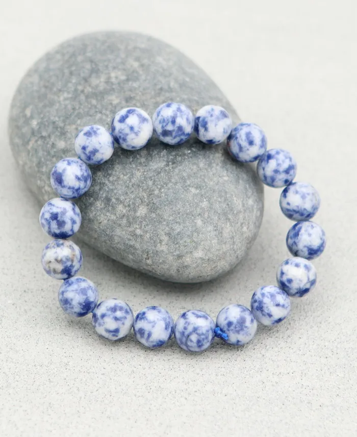 Sodalite Gemstone Bead Bracelet Buddha Groove Bracelets